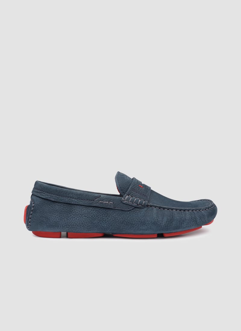 Language Shoes-Men-Ares Driver-Premium Leather-Navy Colour-Casual Shoe