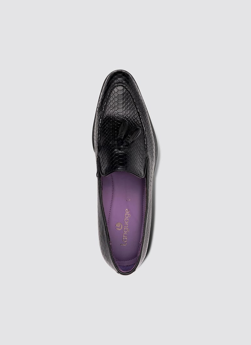 Language Shoes-Men-Braun Loafer-Premium Leather-Black Colour-Formal Shoe