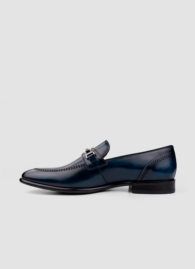 Language Shoes-Men-Bruno Loafer-Premium Leather-Navy Colour-Formal Shoe