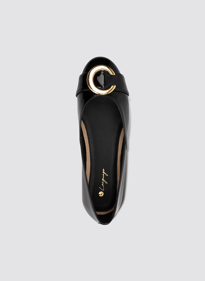 Language Shoes-Women-Circie Ballerina-Premium Leather-Black Colour-Formal Shoe
#color_black