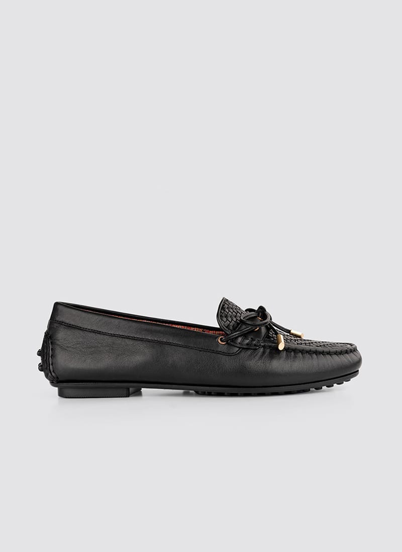Language Shoes-Women-Artemis Moccasin-Premium Leather-Black Colour-Formal Shoe
#color_black