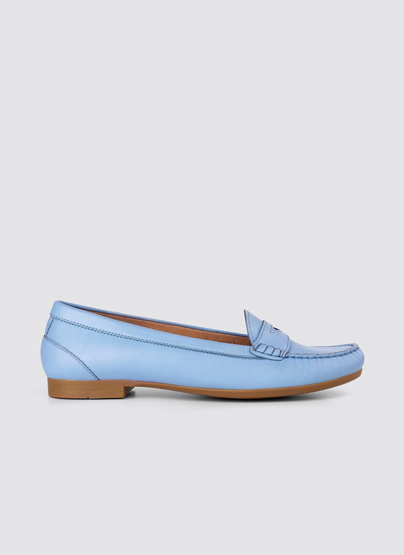 Language Shoes-Women-Selene Moccasin-Premium Leather-Blue Colour-Formal Shoe
#color_blue