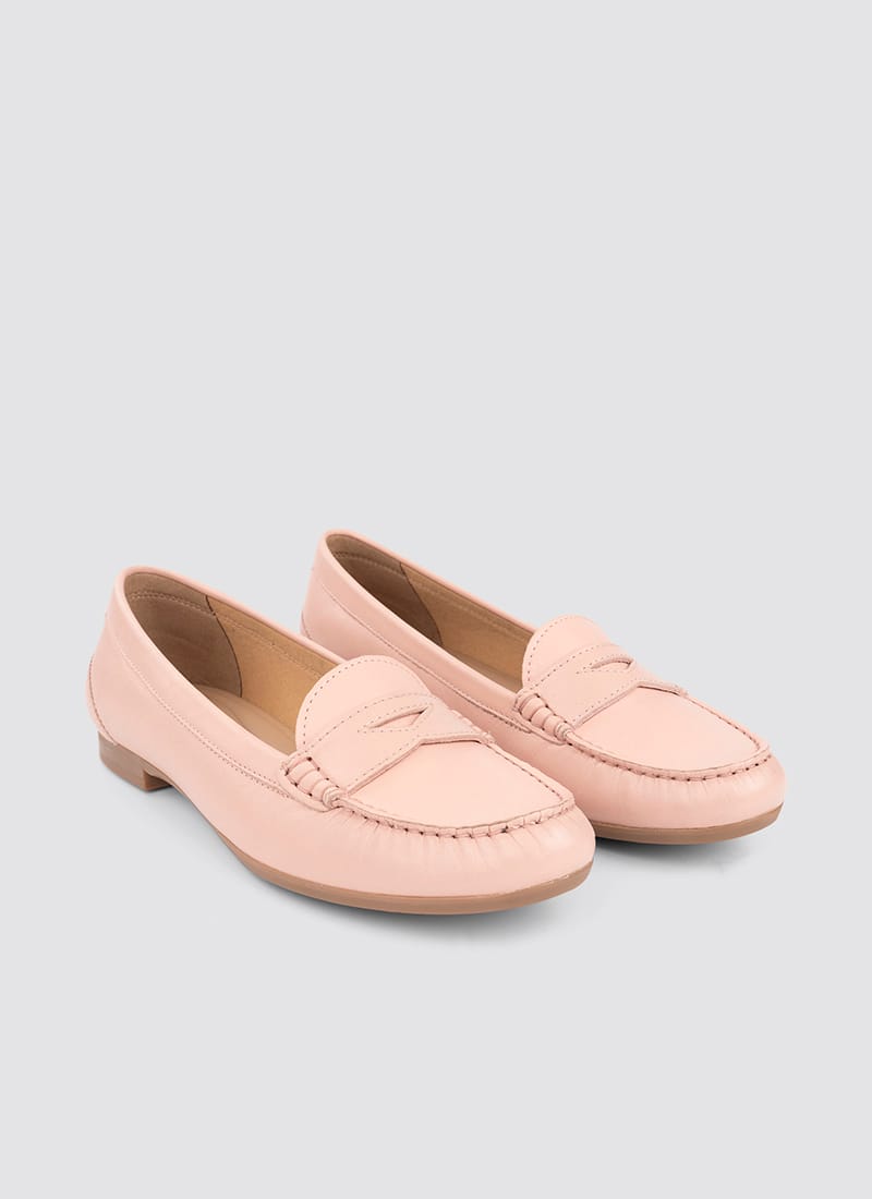 Language Shoes-Women-Selene Moccasin-Premium Leather-Pink Colour-Formal Shoe
#color_pink