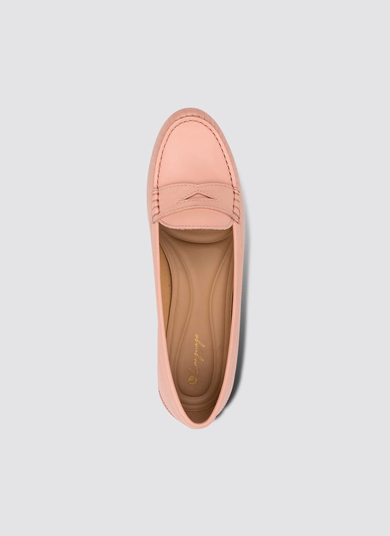 Language Shoes-Women-Selene Moccasin-Premium Leather-Pink Colour-Formal Shoe
#color_pink