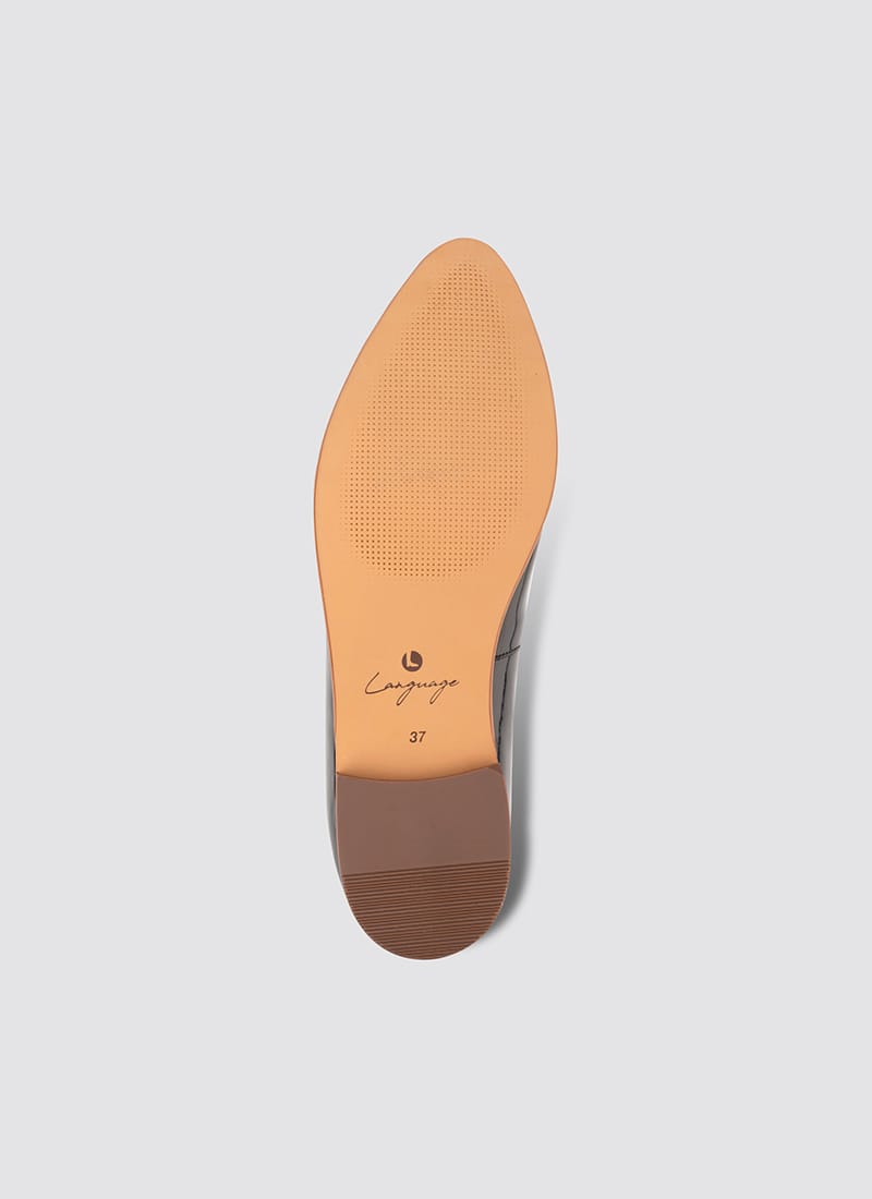 Language Shoes-Women-Urania Loafer-Premium Leather-Black Colour-Formal Shoe
#color_black