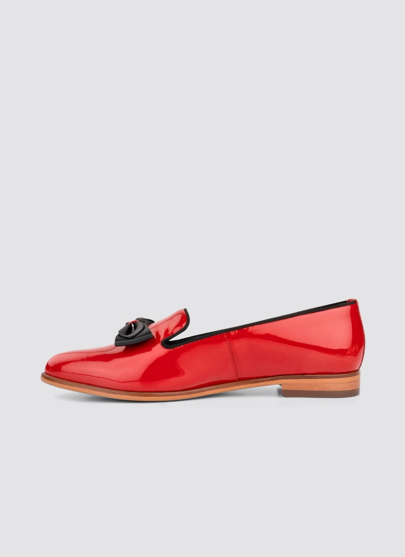 Language Shoes-Women-Urania Loafer-Premium Leather-Red Colour-Formal Shoe
#color_red