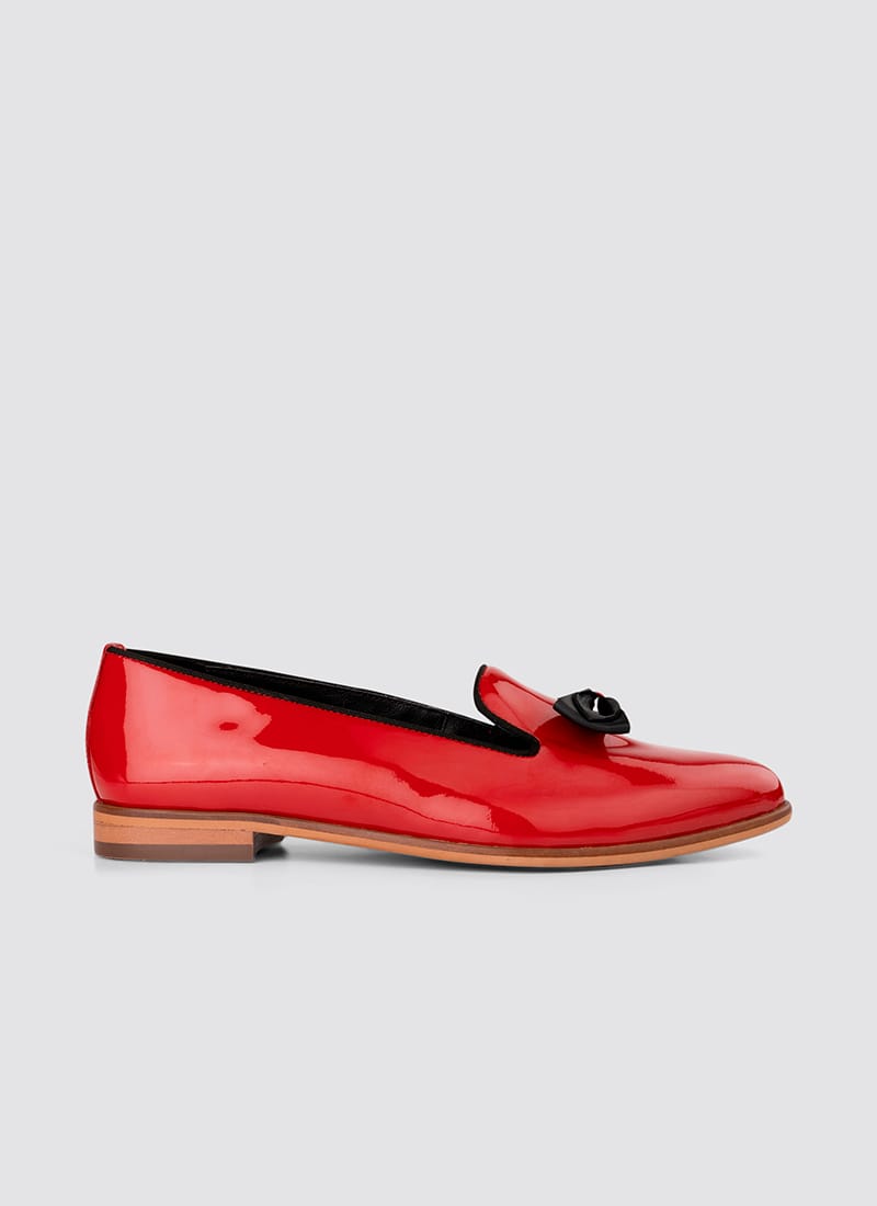 Language Shoes-Women-Urania Loafer-Premium Leather-Red Colour-Formal Shoe
#color_red