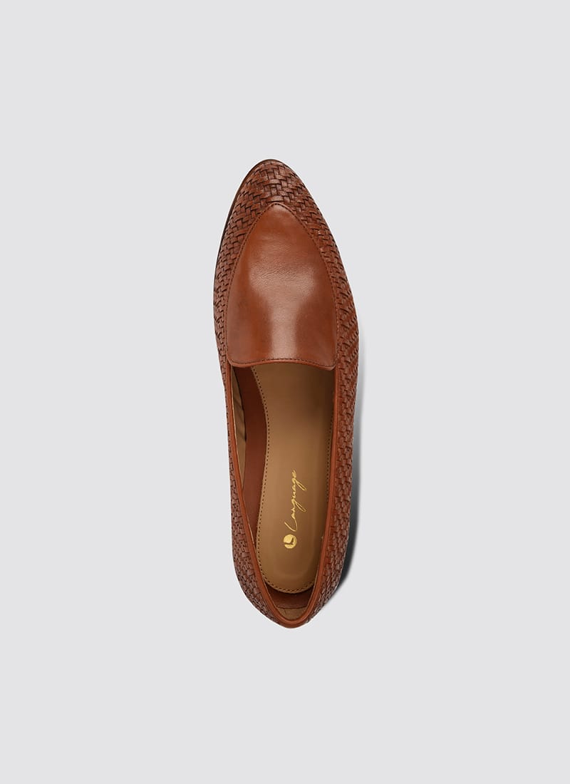Language Shoes-Women-Maia Loafer-Premium Leather-Tan Colour-Formal Shoe
#color_tan