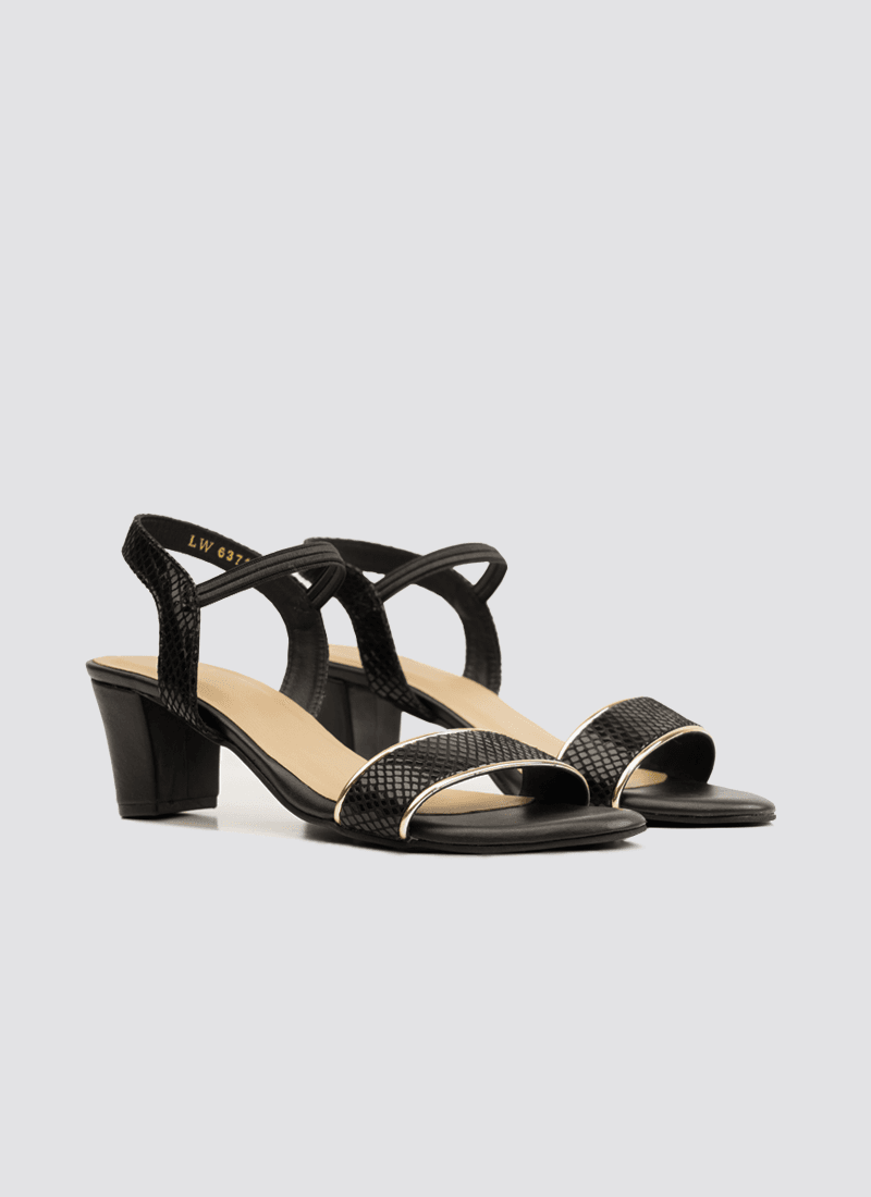 Language Shoes-Women-Chloe Block Heel-Premium Leather-Black Colour-Heels-3
#color_black