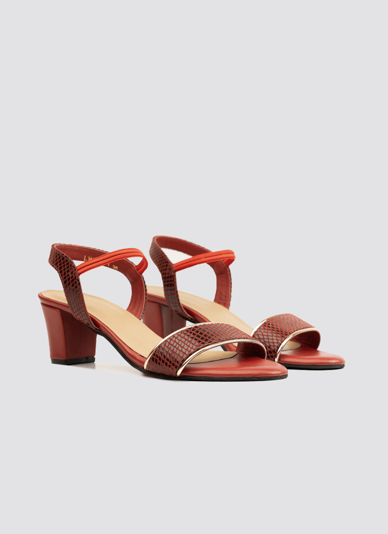 Language Shoes-Women-Chloe Block Heel-Premium Leather-Red Colour-Heels-3
#color_red