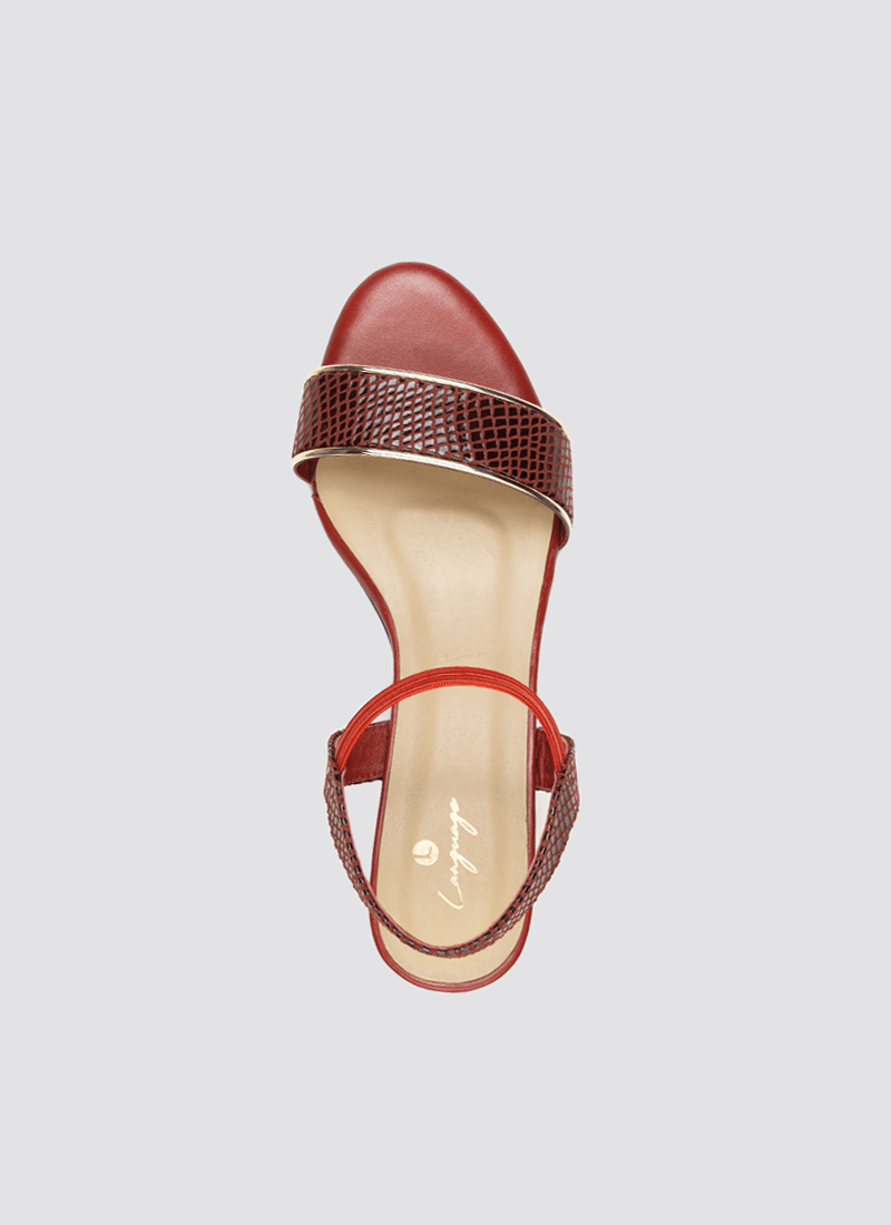 Language Shoes-Women-Chloe Block Heel-Premium Leather-Red Colour-Heels-1
#color_red