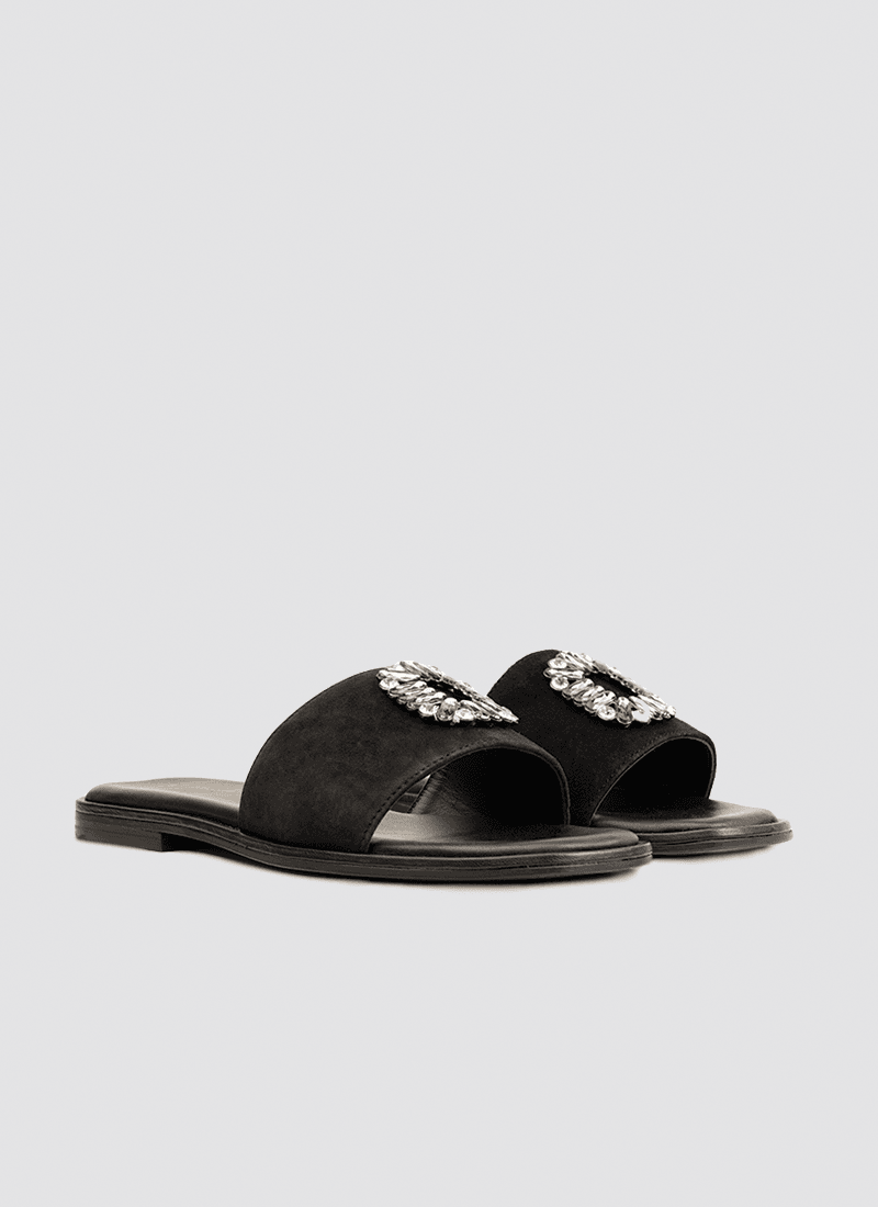 Language Shoes-Women-Maxime Sandal-Premium Leather-Black Colour-Sandals-3