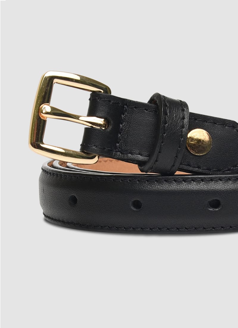 Language Shoes-Women-Bernadette Belt-Premium Leather-Black Colour-Belt