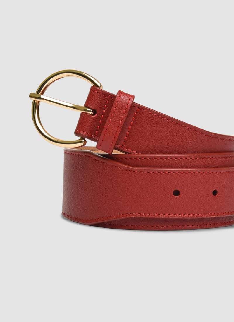 Language Shoes-Women-Lilliana Belt-Premium Leather-Red Colour-Belt