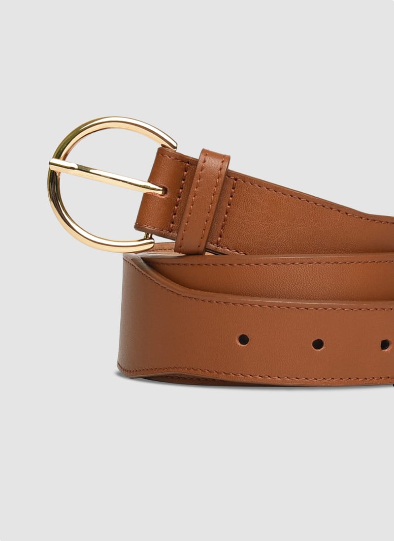 Language Shoes-Women-Lilliana Belt-Premium Leather-Tan Colour-Belt