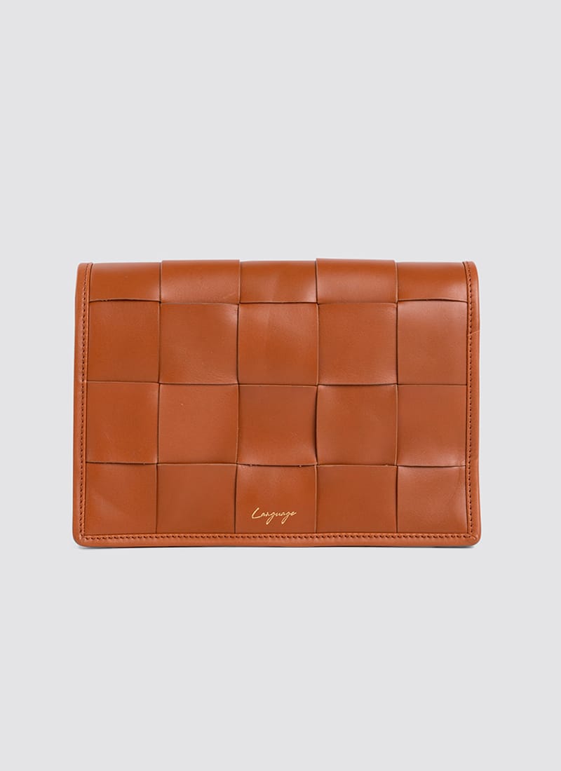 Language Shoes-Women-Mosaic Cross Body-Premium Leather-Tan Colour-Leather Accessories