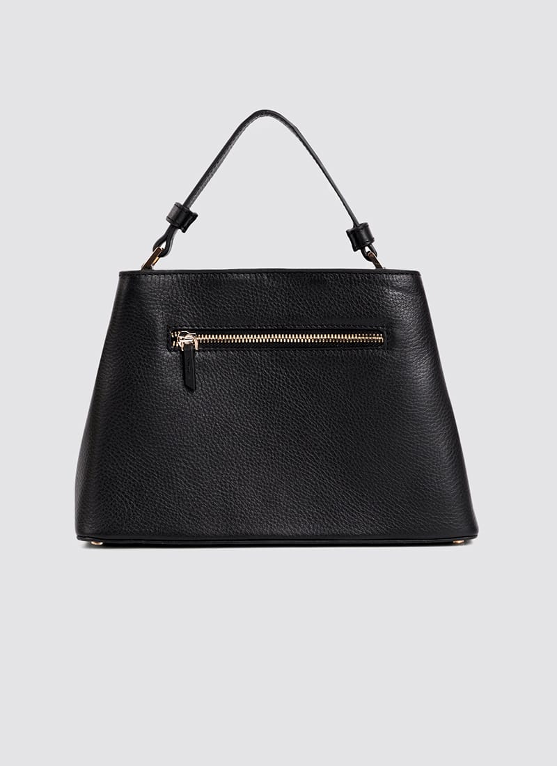 Language Shoes-Women-Flamingo Hand Bag-Premium Leather-Black Colour-Leather Accessories