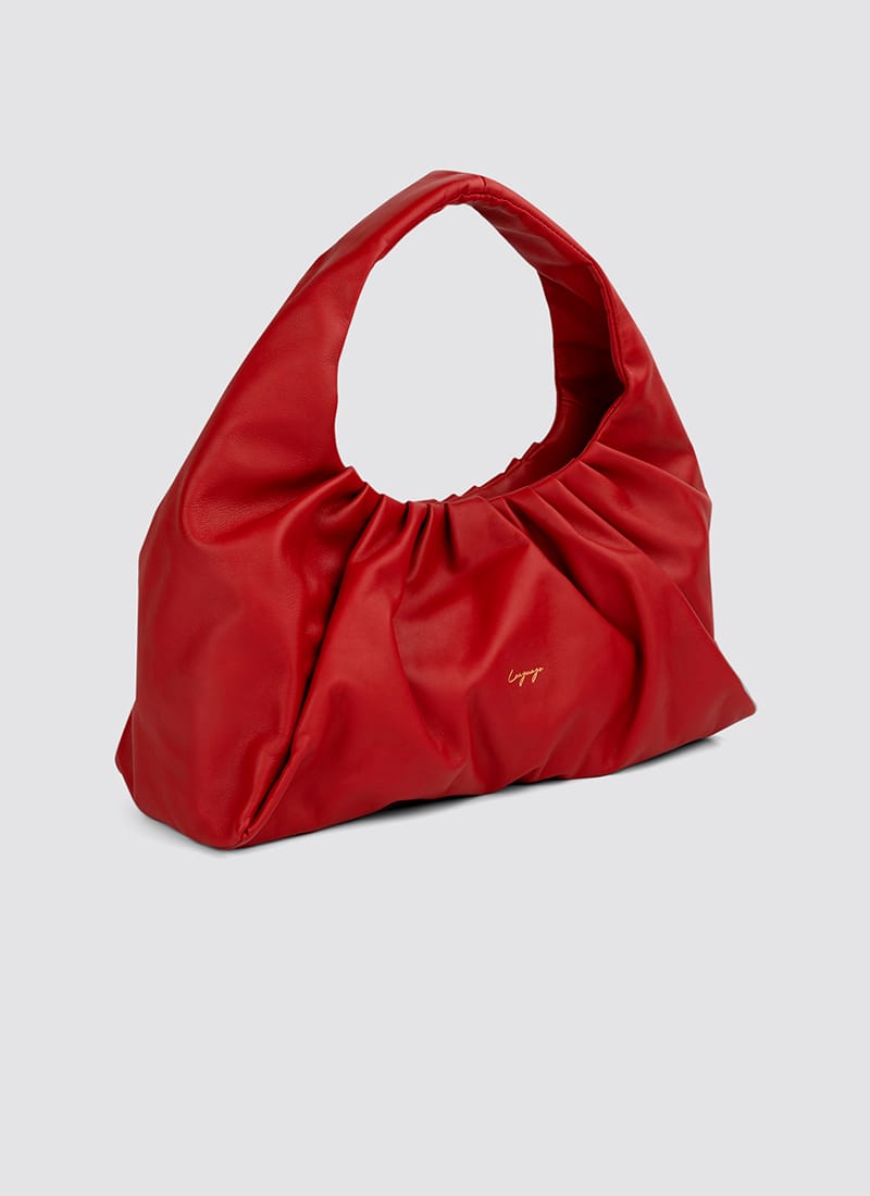 Language Shoes-Women-Biscotti Hand Bag-Premium Leather-Red Colour-Leather Accessories