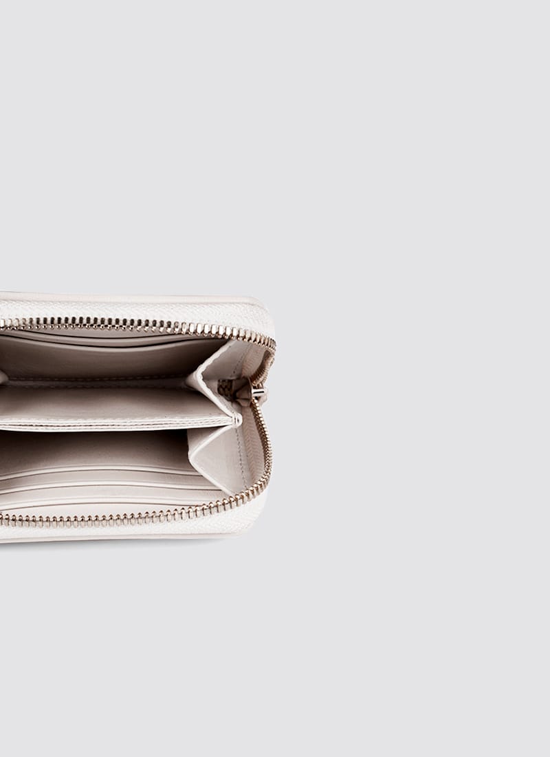 Language Shoes-Women-Rosa Wallet-Premium Leather-Ecru Colour-Leather Accessories