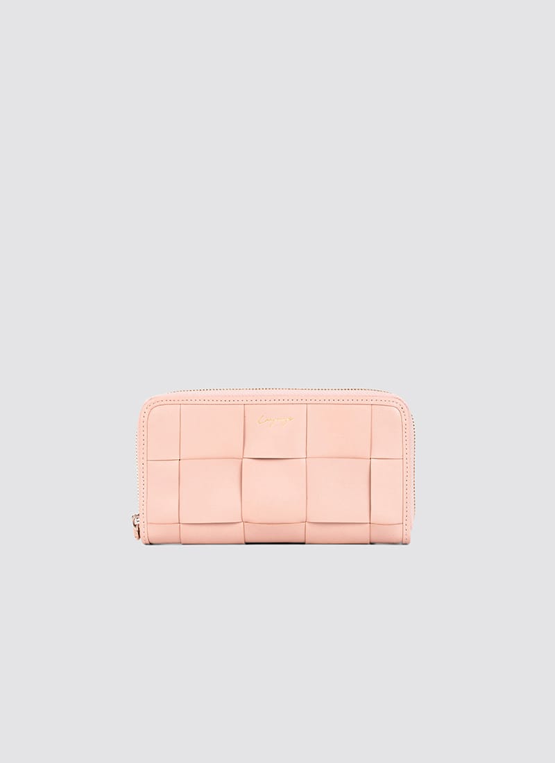 Language Shoes-Women-Coco Long Wallet-Premium Leather-Rose Colour-Leather Accessories