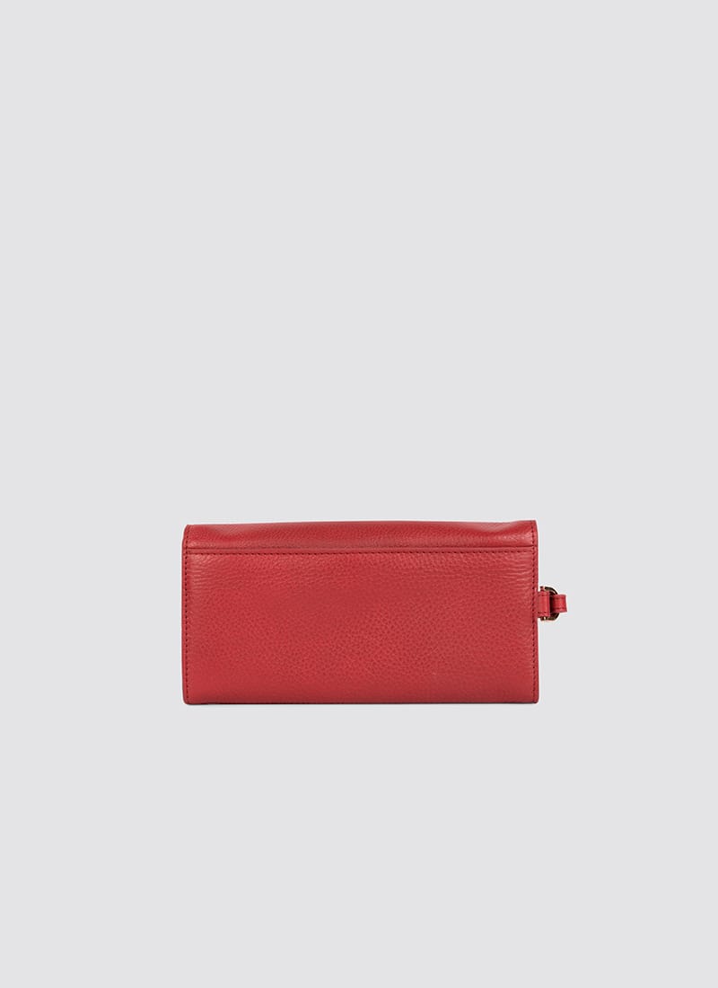 Language Shoes-Women-Onyx Long Wallet-Premium Leather-Red Colour-Leather Accessories