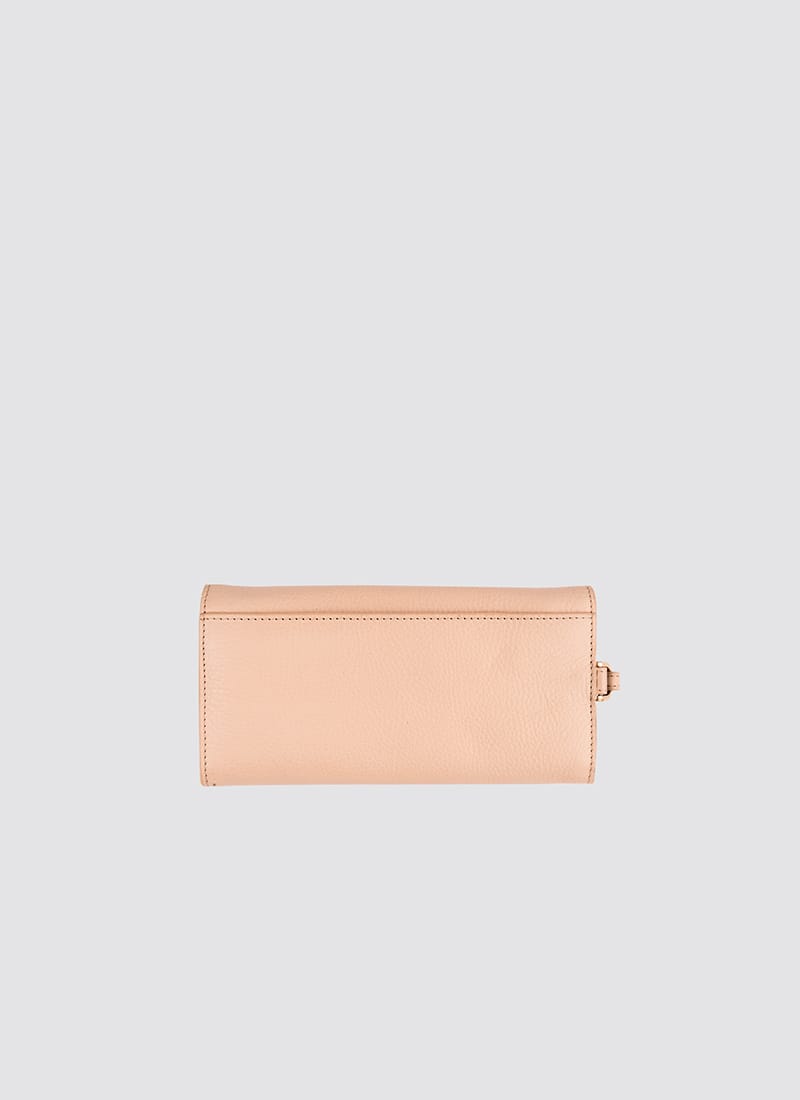 Language Shoes-Women-Onyx Long Wallet-Premium Leather-Rose Colour-Leather Accessories
