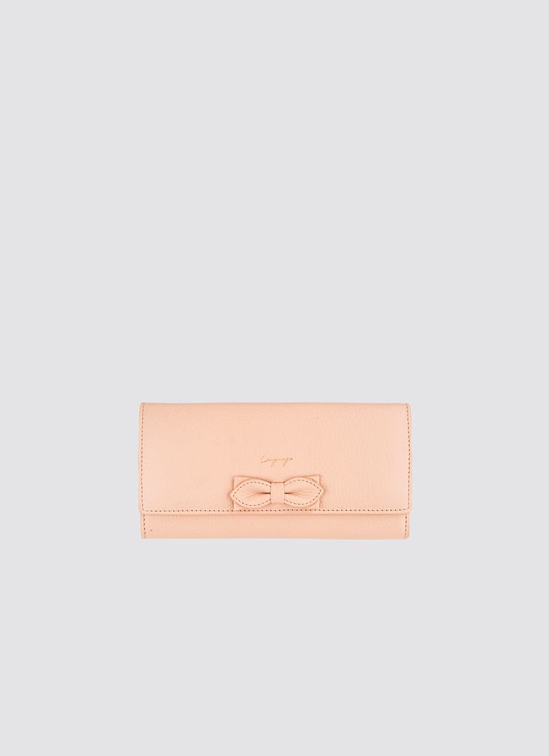 Language Shoes-Women-Onyx Long Wallet-Premium Leather-Rose Colour-Leather Accessories