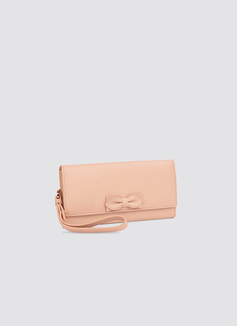 Language Shoes-Women-Onyx Long Wallet-Premium Leather-Rose Colour-Leather Accessories