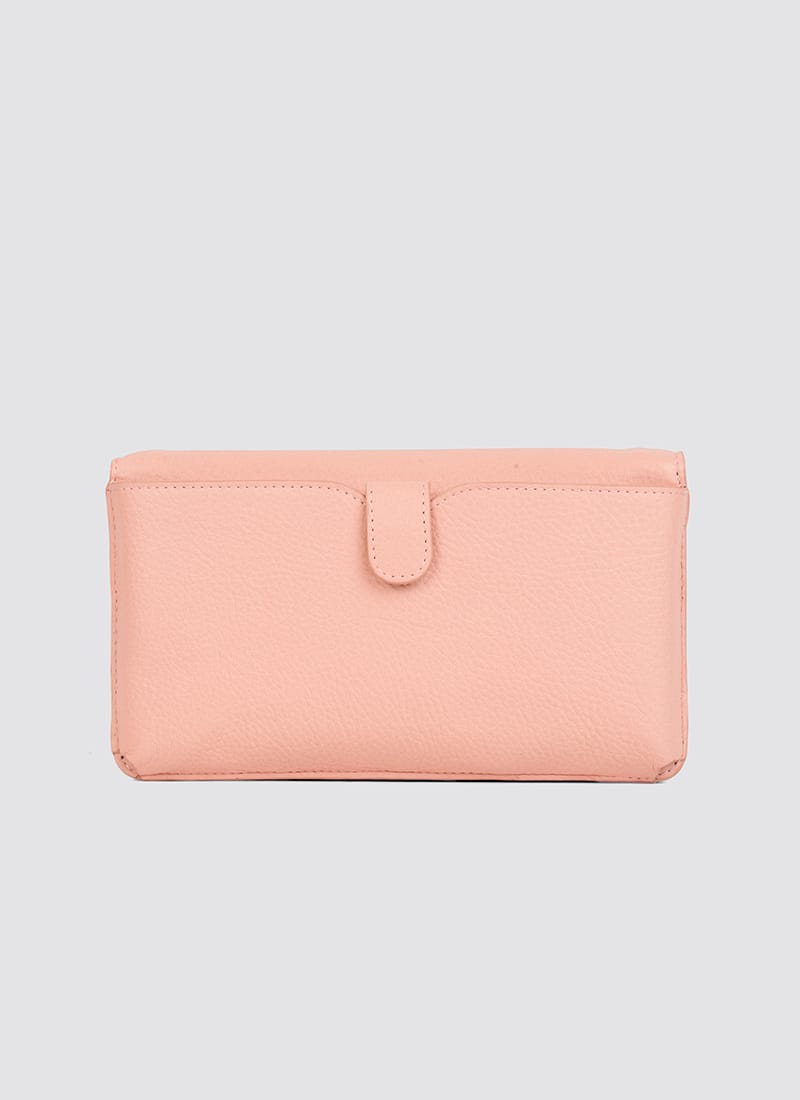 Language Shoes-Women-Carol Wallet on Chain-Premium Leather-Pink Colour-Leather Accessories