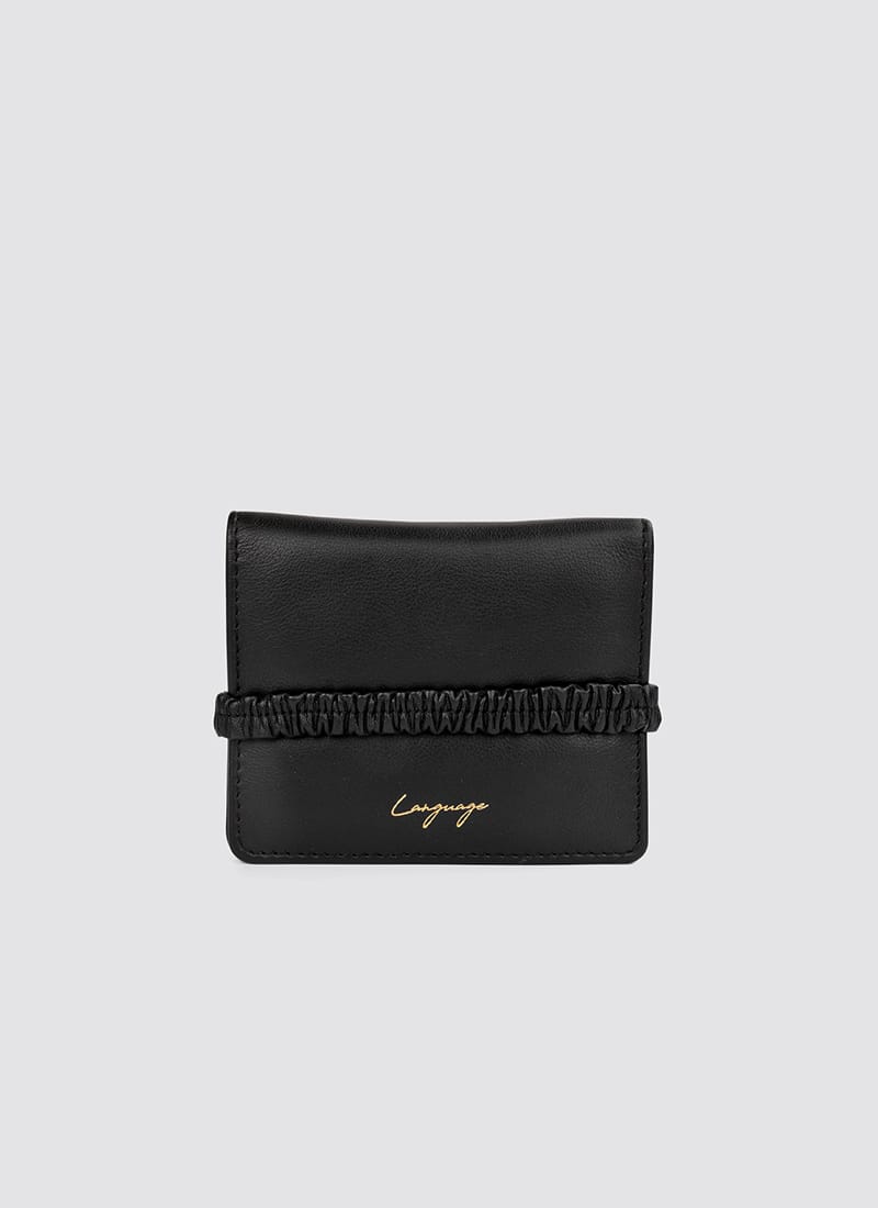 Language Shoes-Women-Ebony Wallet-Premium Leather-Black Colour-Leather Accessories