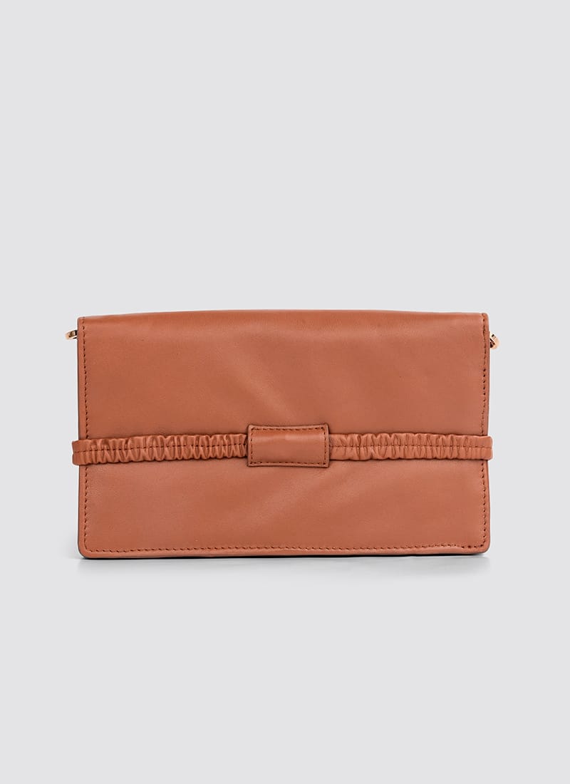 Language Shoes-Women-Keily Wallet on Chain-Premium Leather-Tan Colour-Leather Accessories