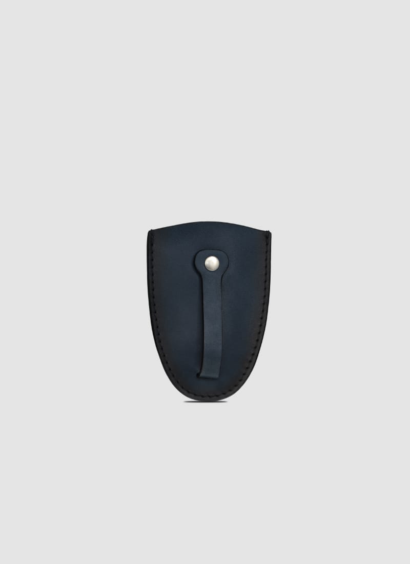 Language Shoes-Men-Conner Key Chain with Ring-Premium Leather-Navy Colour-Leather Accessories