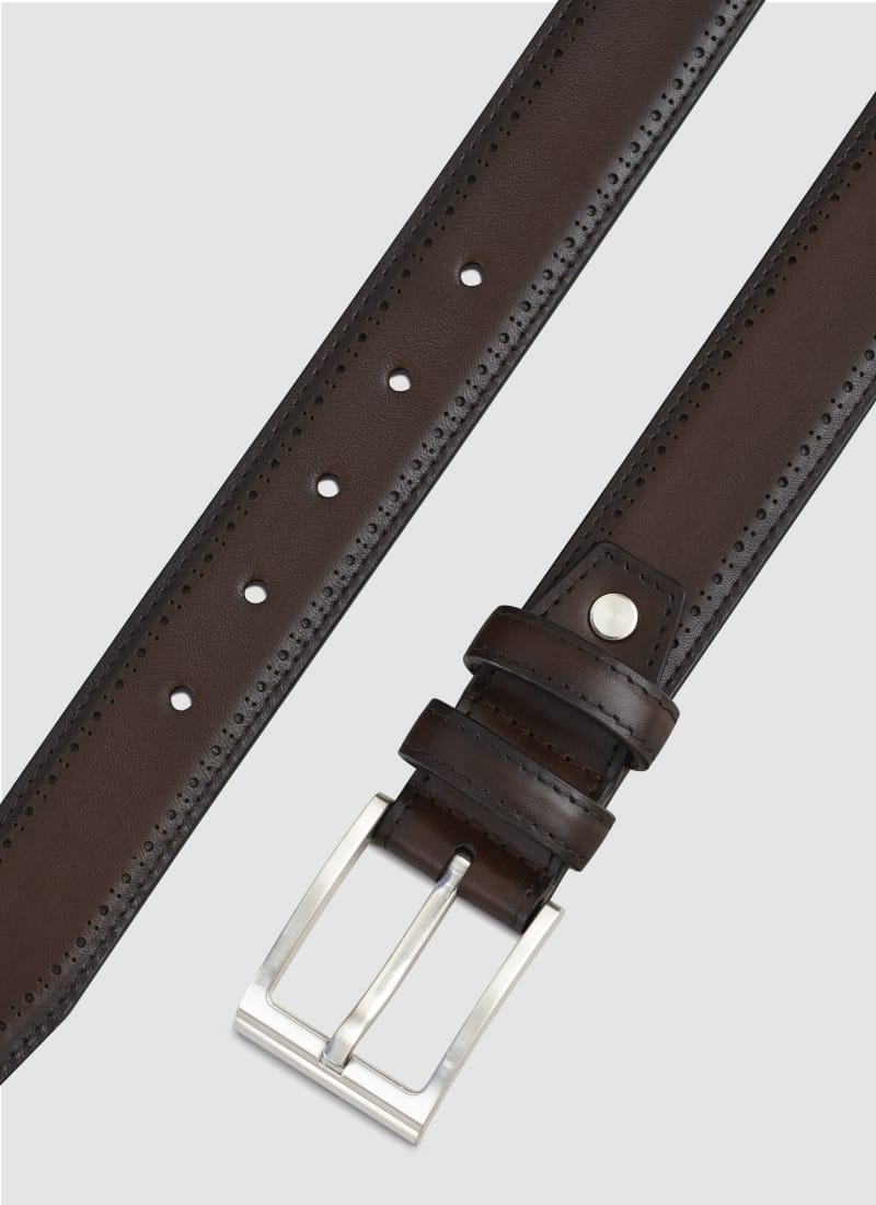 Language Shoes-Men-Roger Belt-Premium Leather-Brown Colour-Belt