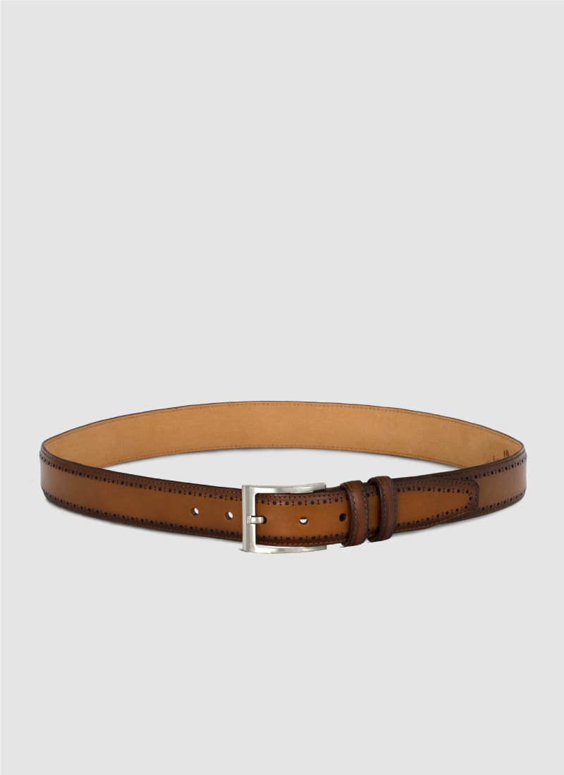Language Shoes-Men-Roger Belt-Premium Leather-Tan Colour-Belt