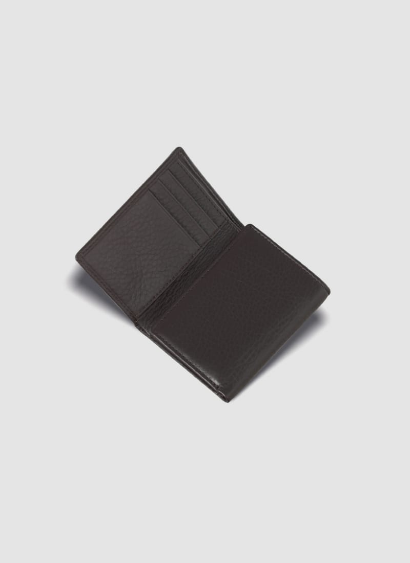 Language Shoes-Men-Woods Milled Trifold Wallet-Premium Leather-Brown Colour-Leather Accessories