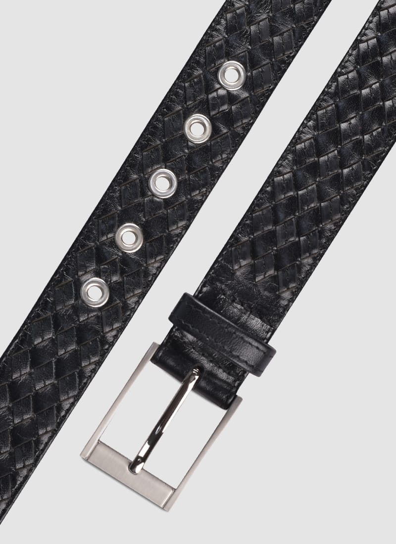 Language Shoes-Men-Jaimy Belt-Premium Leather-Black Colour-Belt
