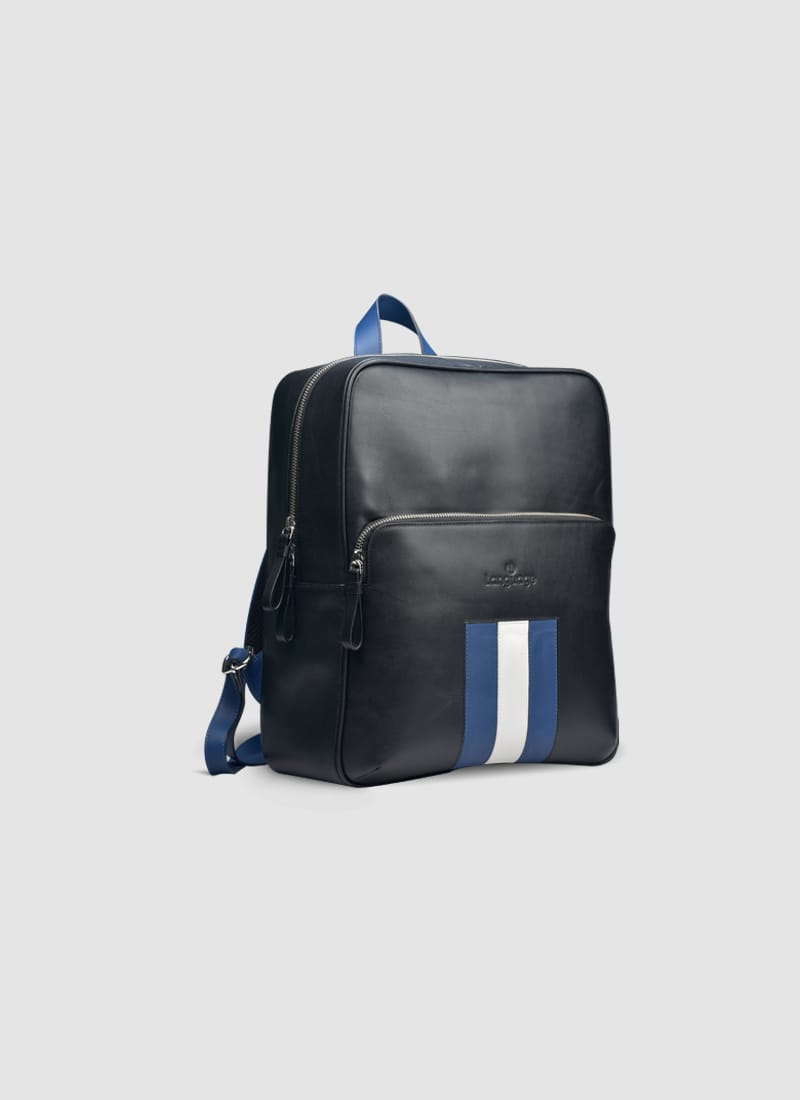 Language Shoes-Men-Sporty Backpack-Premium Leather-Black Colour-Leather Accessories
