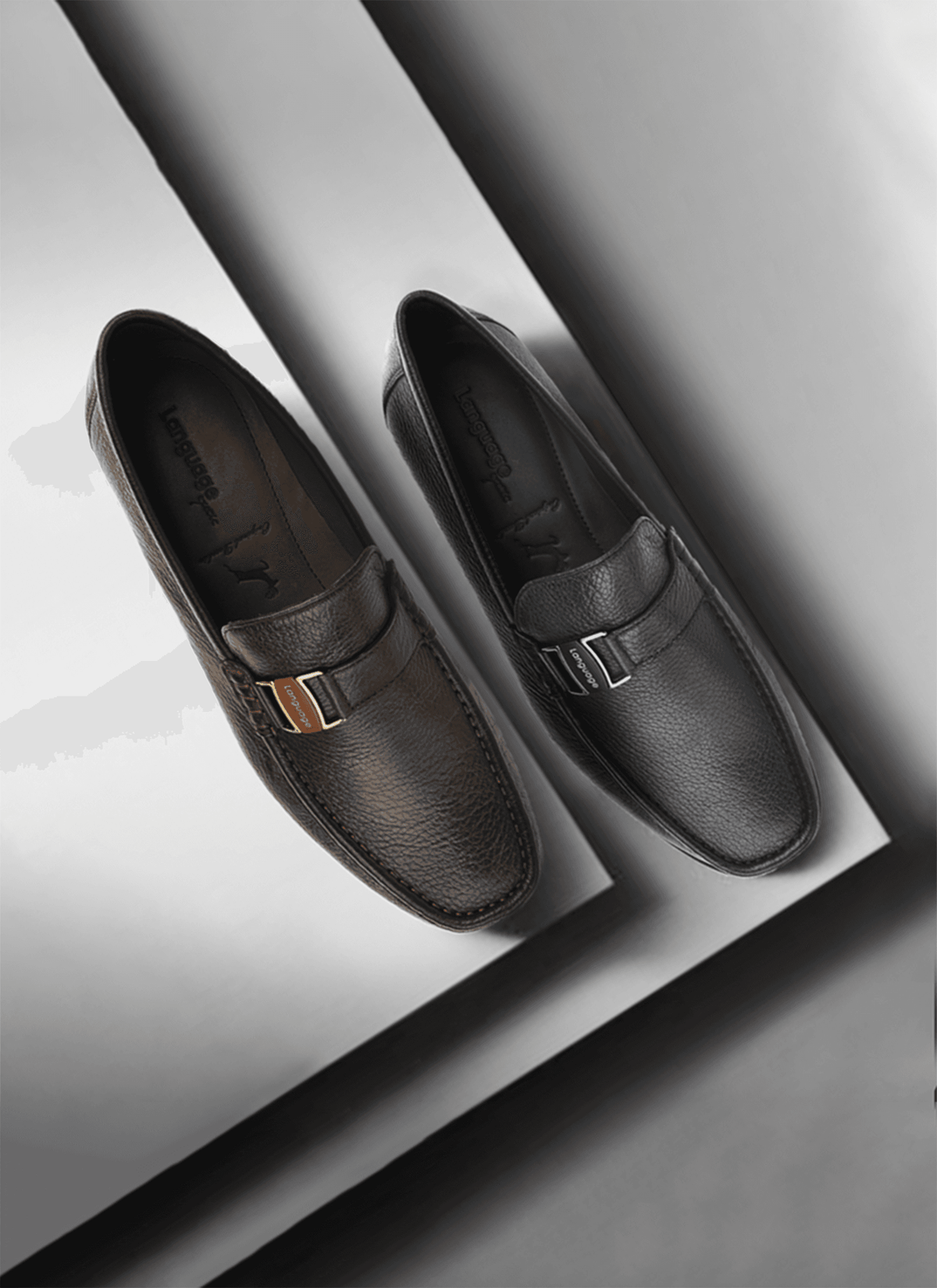 Language Shoes-Men-Eurus-Moccasin-Premium Leather-Brown Colour-Formal Shoe

