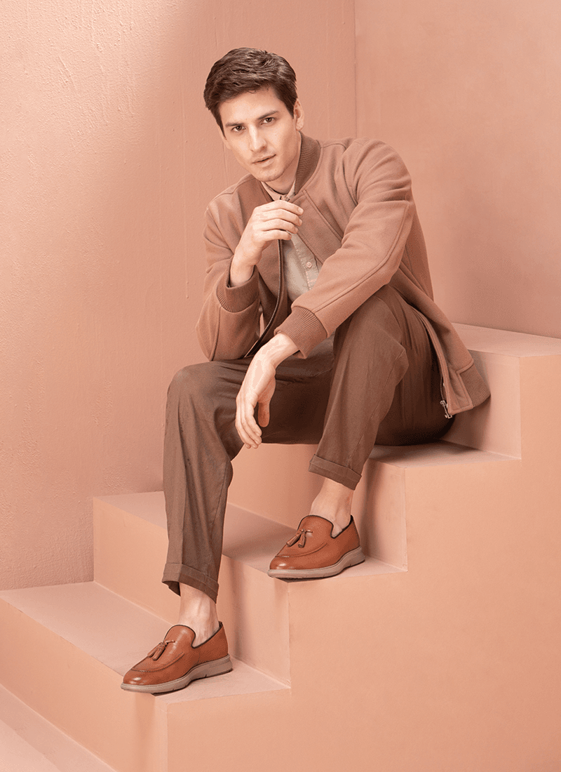 Language Shoes-Men-Gael-Loafer-Premium Leather-Tan Colour-Formal Shoe
