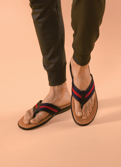 Language Shoes-Men-Russell Sandal-Premium Leather-Navy 
Colour-Sandals
