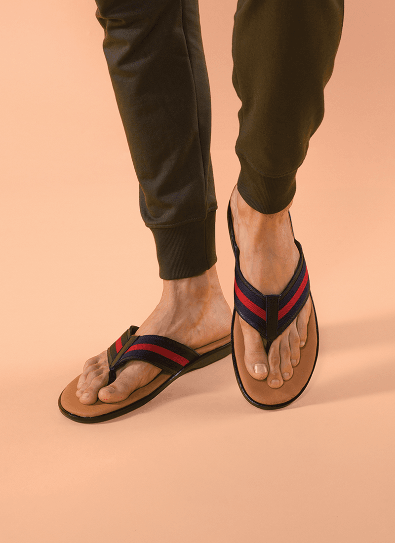 Language Shoes-Men-Russell Sandal-Premium Leather-Navy 
Colour-Sandals
