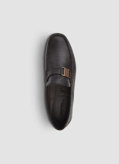 Language Shoes-Men-Eurus Moccasin-Deerskin Leather-Brown Colour-Formal Shoe
