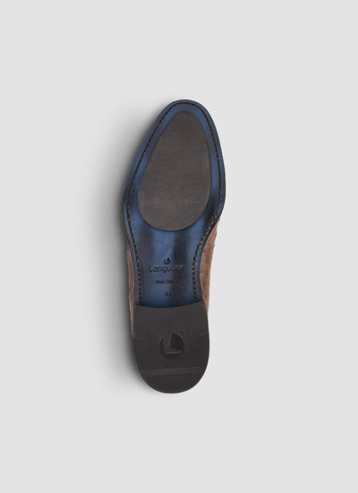 Language Shoes-Men-Crios Loafer-Ostrich Leather-Tan Colour-Formal Shoe

