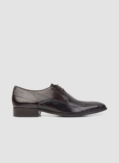 Language Shoes-Men-Caerus Derby-Eel Leather-Dark Brown Colour-Formal Shoe
