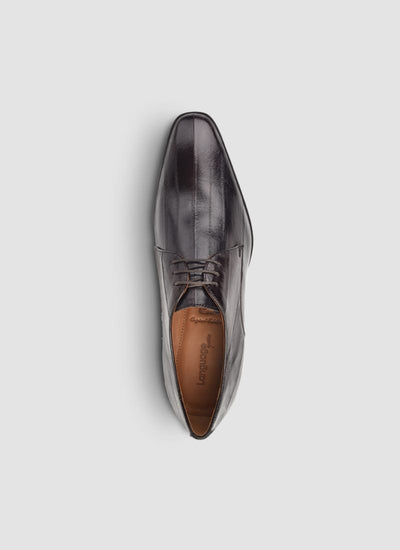 Language Shoes-Men-Caerus Derby-Eel Leather-Dark Brown Colour-Formal Shoe
