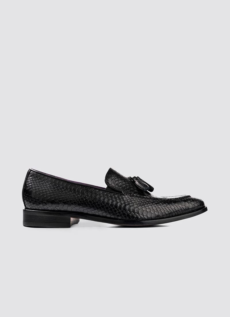 Language Shoes-Men-Braun Loafer-Premium Leather-Black Colour-Formal Shoe

