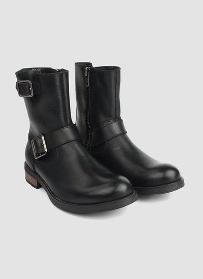Language Shoes-Men-Kiera Boot-Premium Leather-Black Colour-Boot
