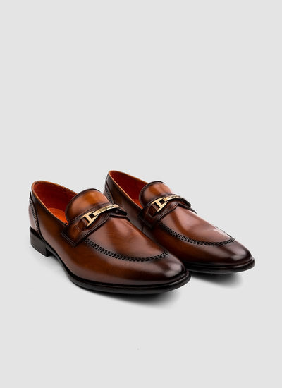 Language Shoes-Men-Bruno Loafer-Premium Leather-Tan Colour-Formal Shoe
