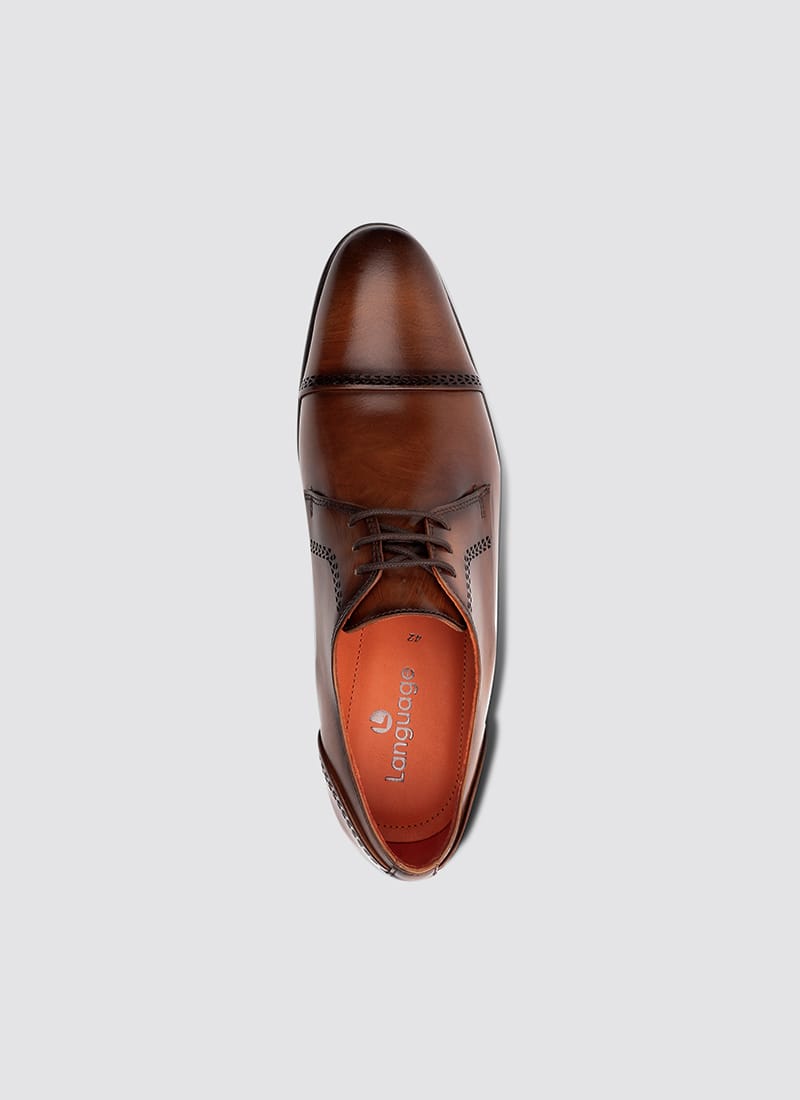 Language Shoes-Men-Dylaney Derby-Premium Leather-Tan Colour-Formal Shoe
#color_tan