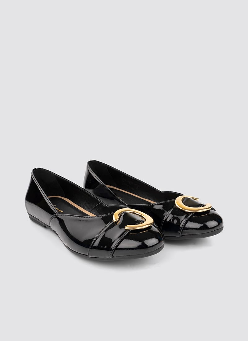 Language Shoes-Women-Circie Ballerina-Premium Leather-Black Colour-Formal Shoe
#color_black